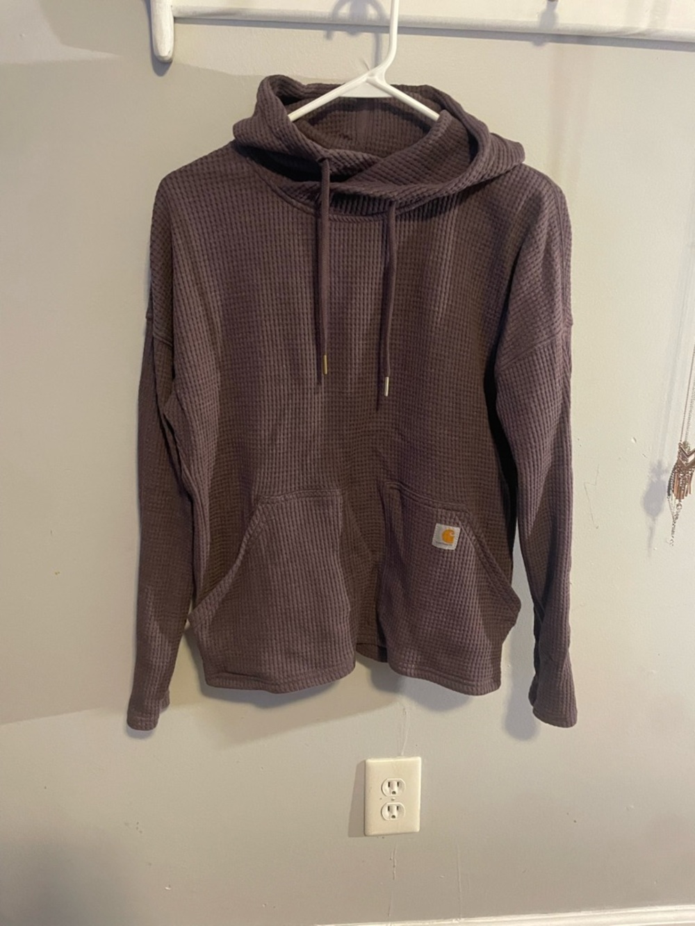 Carhartt Waffle-Knit Hooded Pullover - Brown